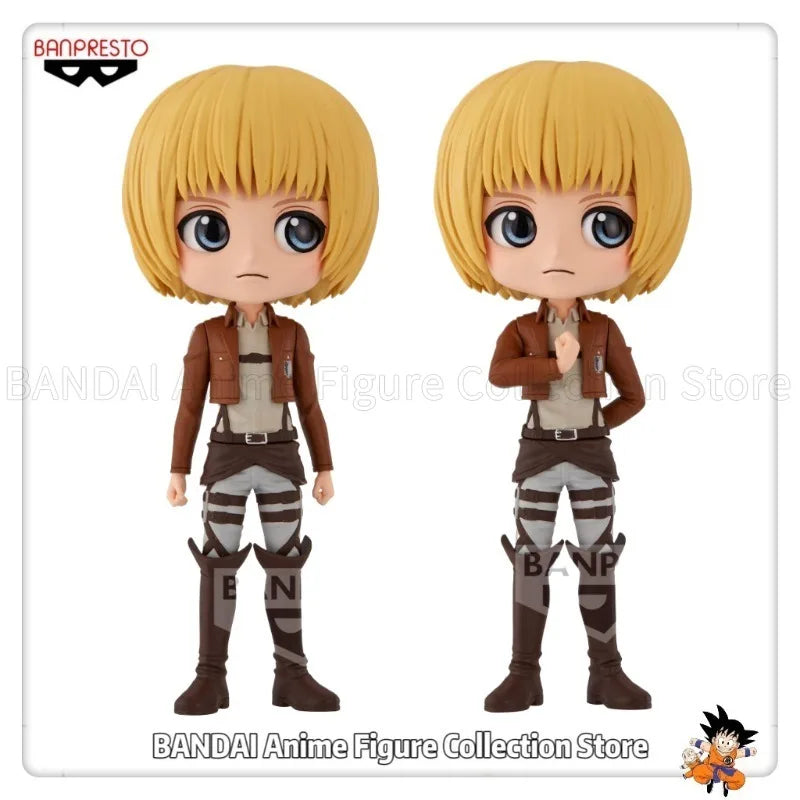 Original BANPRESTO Q Posket Attack on Titan Armin Arlert A/B Version Anime Humanoid Decoration Toys Gift