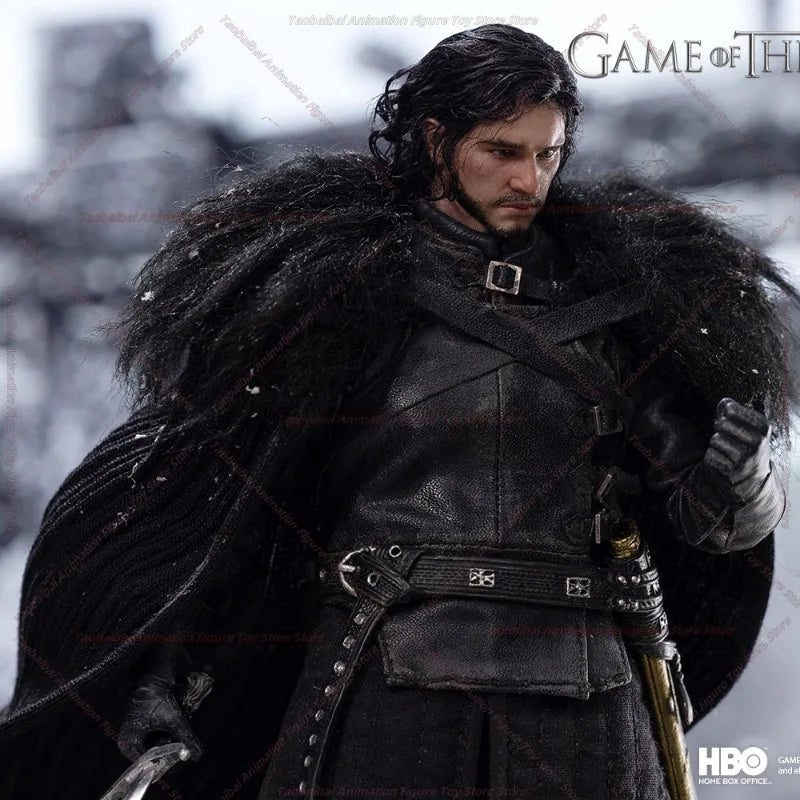 Yuanye Culture Game of Thrones Jon Snow 1/12 Cloth Movable Doll Hand-made Ornaments Gift Collection