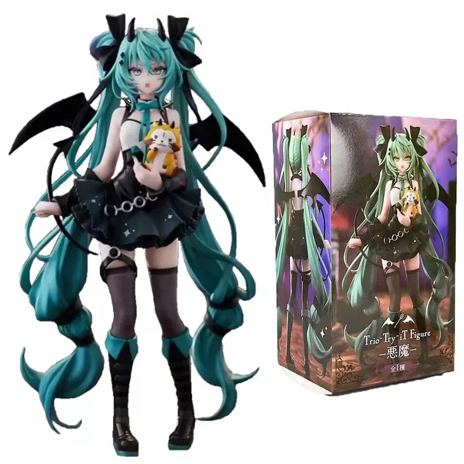 Hot Bandai Hatsuned Miku Anime Noodle Stopper Figure - Flower Fairy Winter Cherry PVC Model Collection Doll Toy Gifts In Stock