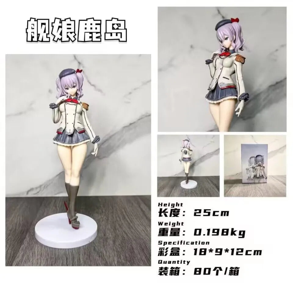24CM Kantai Collection Figure Kan Colle Kashima Hibiki Azur Lane Anime Girl PVC екшън фигурка играчка игра статуя модел кукла