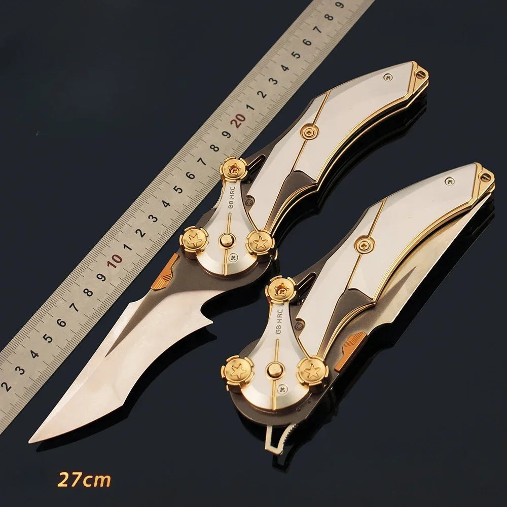 Delta Action 27 cm/10,63 Zoll Klappversion Mitfühlendes Klapp-Katana-Messer Spielperipheriegeräte Metall Cosplay Ornamente Jungenspielzeug