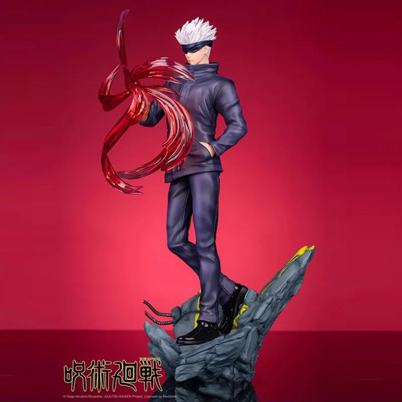 28 cm Anime Cartoon Jujutsu Kaisen Gojo Satoru Spielzeug Actionfigur Geschenk Handgefertigte PVC-Modellstatue Sammlung Desktop-Ornamente