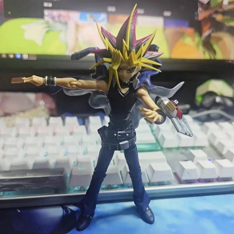In Stock Genuine Bandai Yu Gi Oh  Duel Monsters Model Kit SHF Yami Yugi Anime Action Figure  Collection Toys Gifts Finished Mode