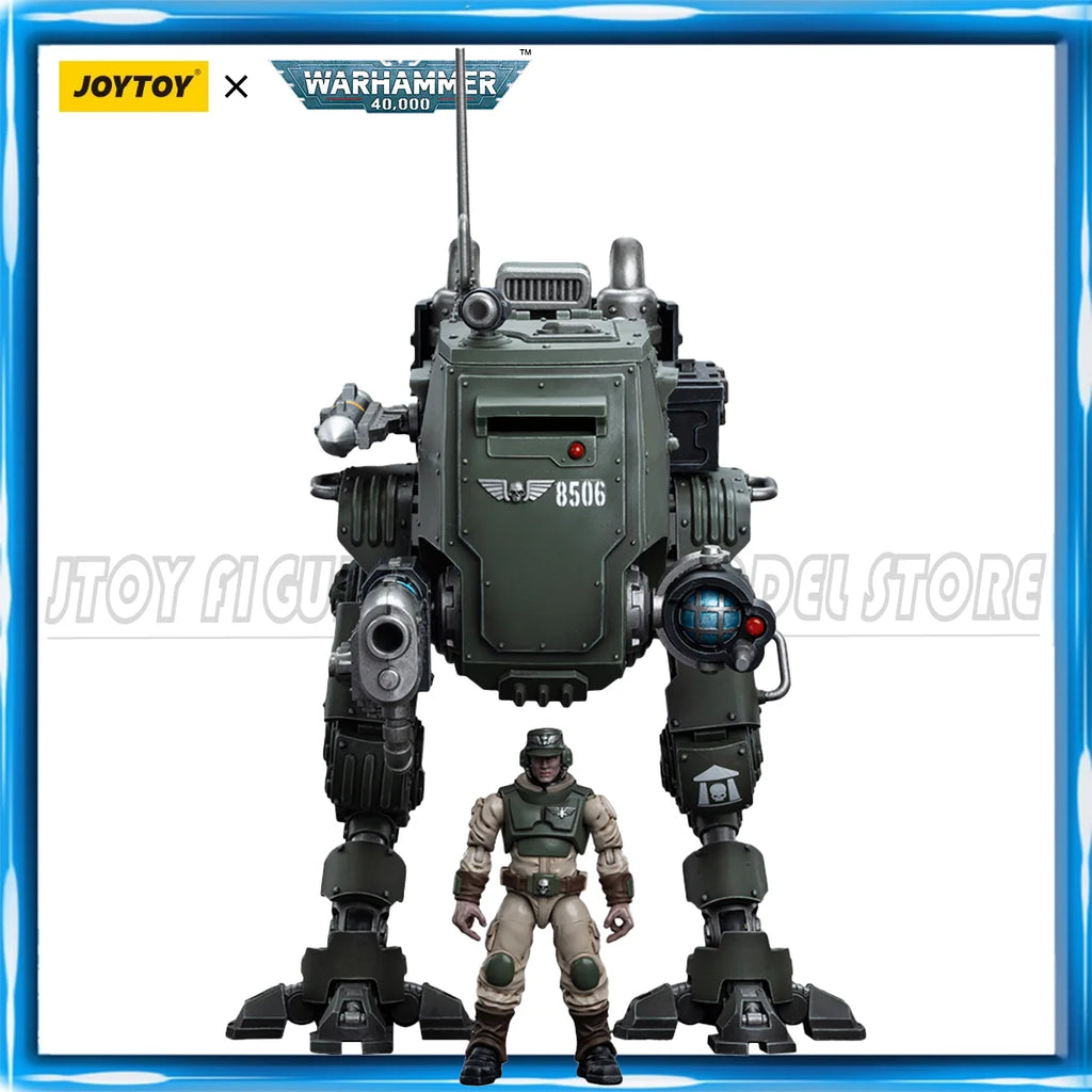 [IN-STOCK] JOYTOY Warhammer 40k 1/18 Action Figure Astra Militarum Cadian Armoured Sentinel Anime Military Model