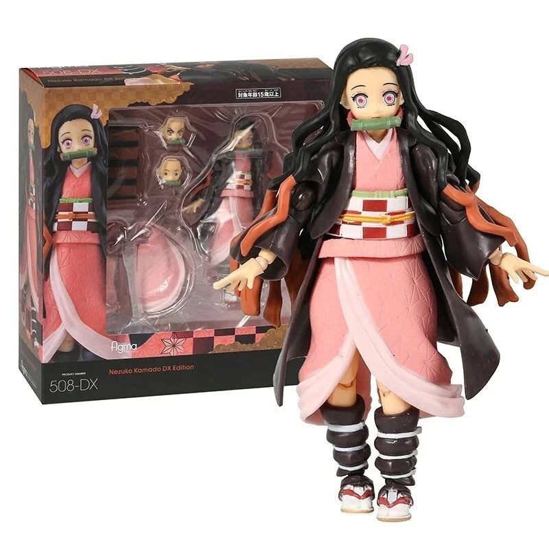 Anime Figure Figma Demon Slayer Tanjiro Kamado Nezuko Agatsuma Zenitsu Kyojuro Rengoku Action Figure Model Collection Toys Gifts