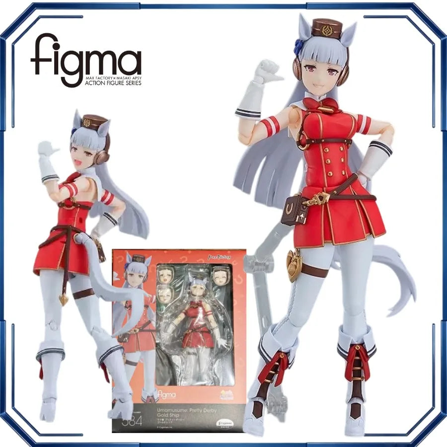 Max Factory Figma#584 Gold Ship Action Figures Uma Musume Anime Girl Articulated PVC Figure Toys