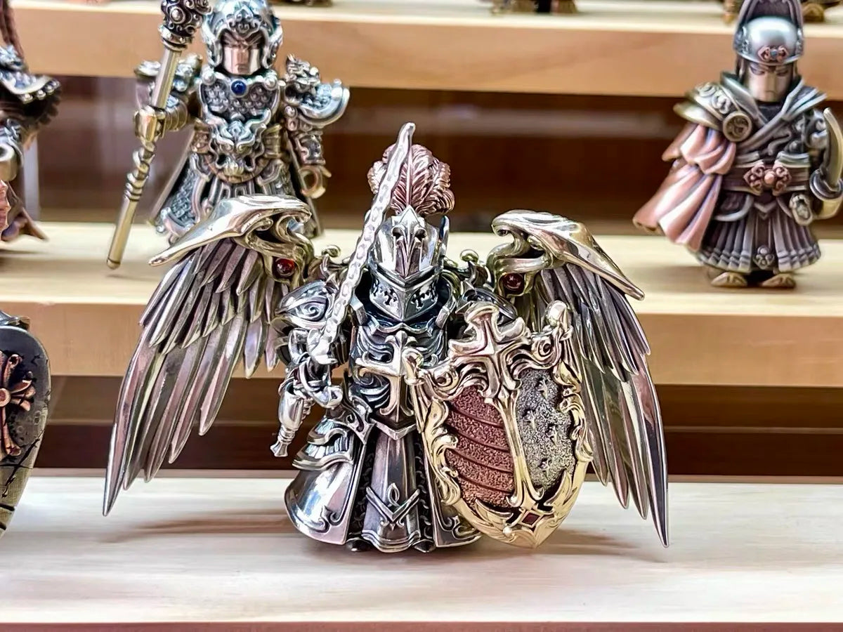 Europäische Kreuzzüge Orden der Ritter Moc Tempelritter Zarte Metall Magnetische Ziegel Spielzeug Kupfer Material Figur Spielzeug Geschenke