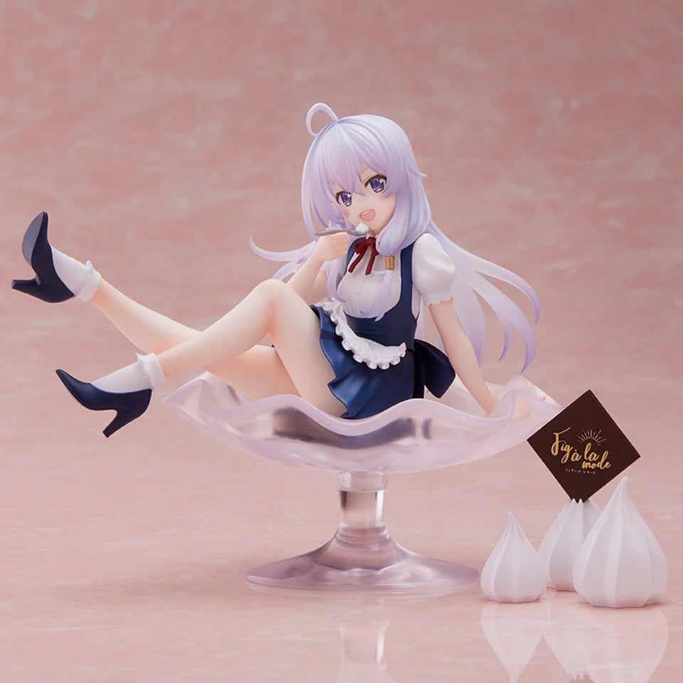 Original Genuine FuRyu Wandering Witch: The Journey Of Elaina 12cm Elaina Sitting Position PVC Model Toy Holiday Gifts Wholesale