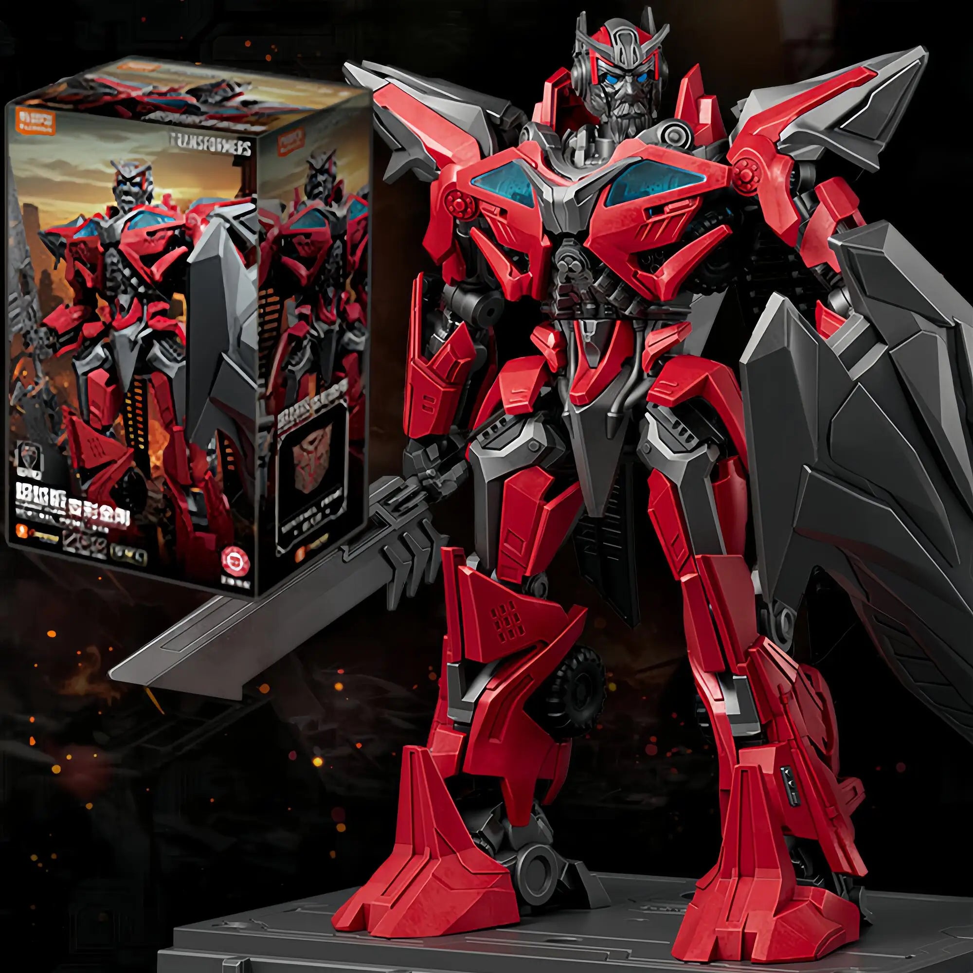 BLOKEES Transformers Optimus Prime Season 3 Sentinel Prime Blitzwing Bumblebee Megatron Garage Kit Action Figure Collect Toys