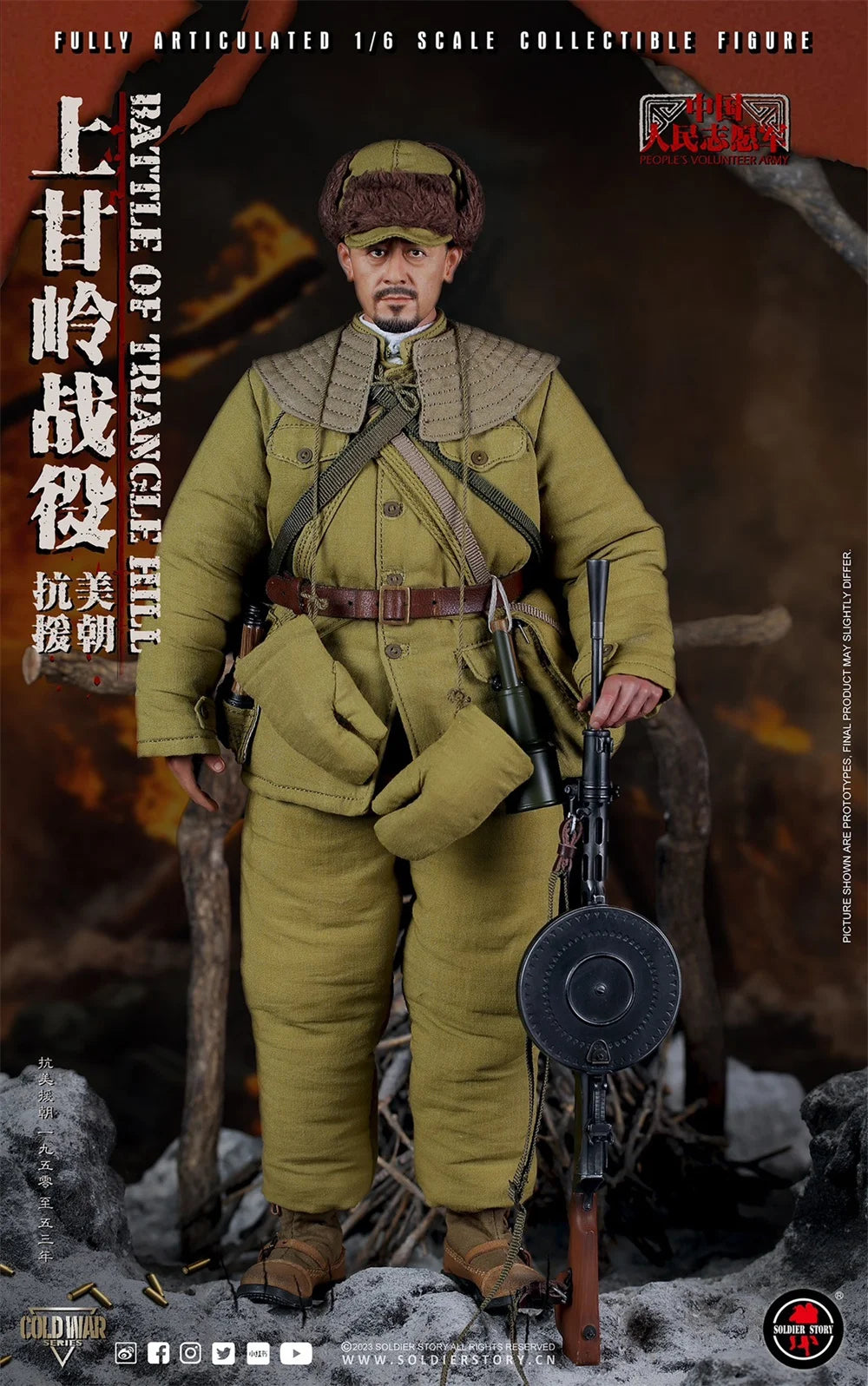SoldierStory SS-127 1/6 Scale Male Soldier Battle Of Shangganling Chinese People Volunteer Army 12'' Action Figure Full Set Toys
