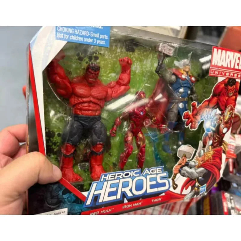 Original Hasbro Marvel Legends Series Heroes Red Hulk/Iron Man/Thor Anime Figure Toy Collection Model