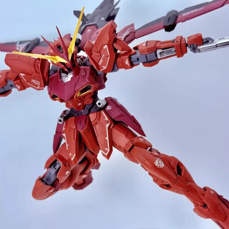 MG RGX-00 1/100 White & Red Testament Assembly Model Kit Action Figure Anime Mecha Toy With Water Decal & Display Base Boy Gift