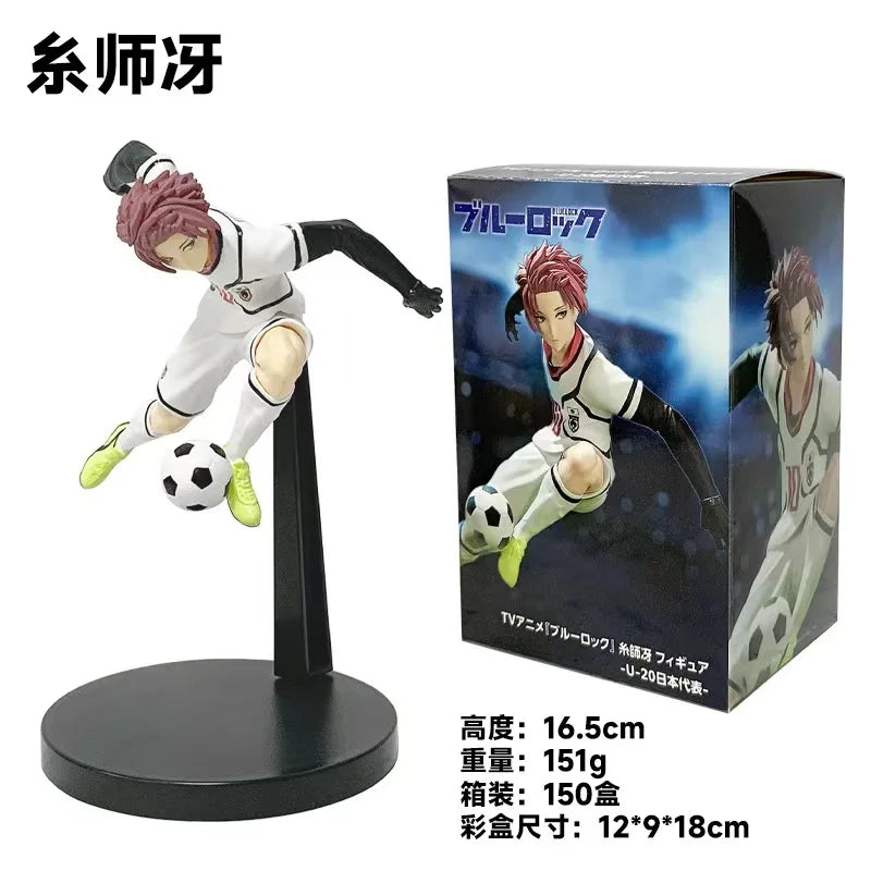 BLUE LOCK Anime Collect Figures 17cm PVC Model Itoshi Sae No. 10 Jersey Football Shot Action Figures Toys for Kid Girl Christmas
