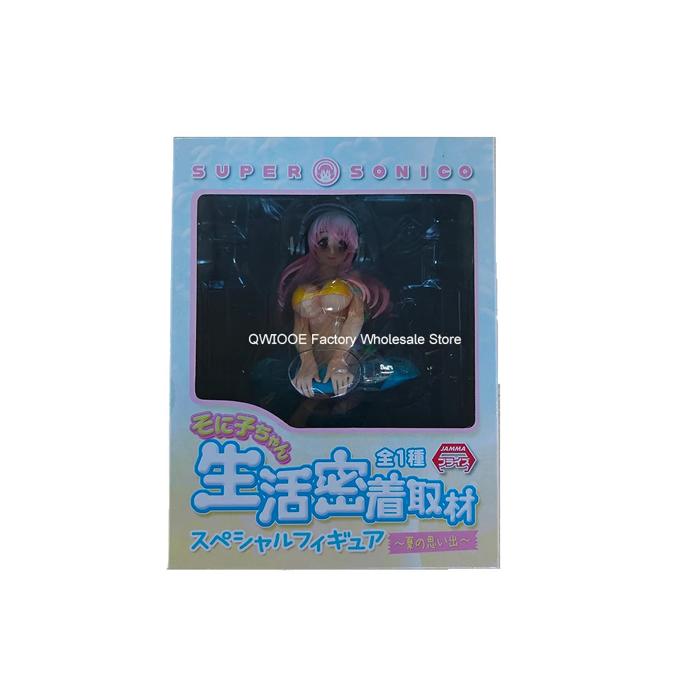 Originale, authentische 20 cm große Super Sonico Anime-Actionfigur – Sammlerstück für Kinder, Geburtstagsgeschenk