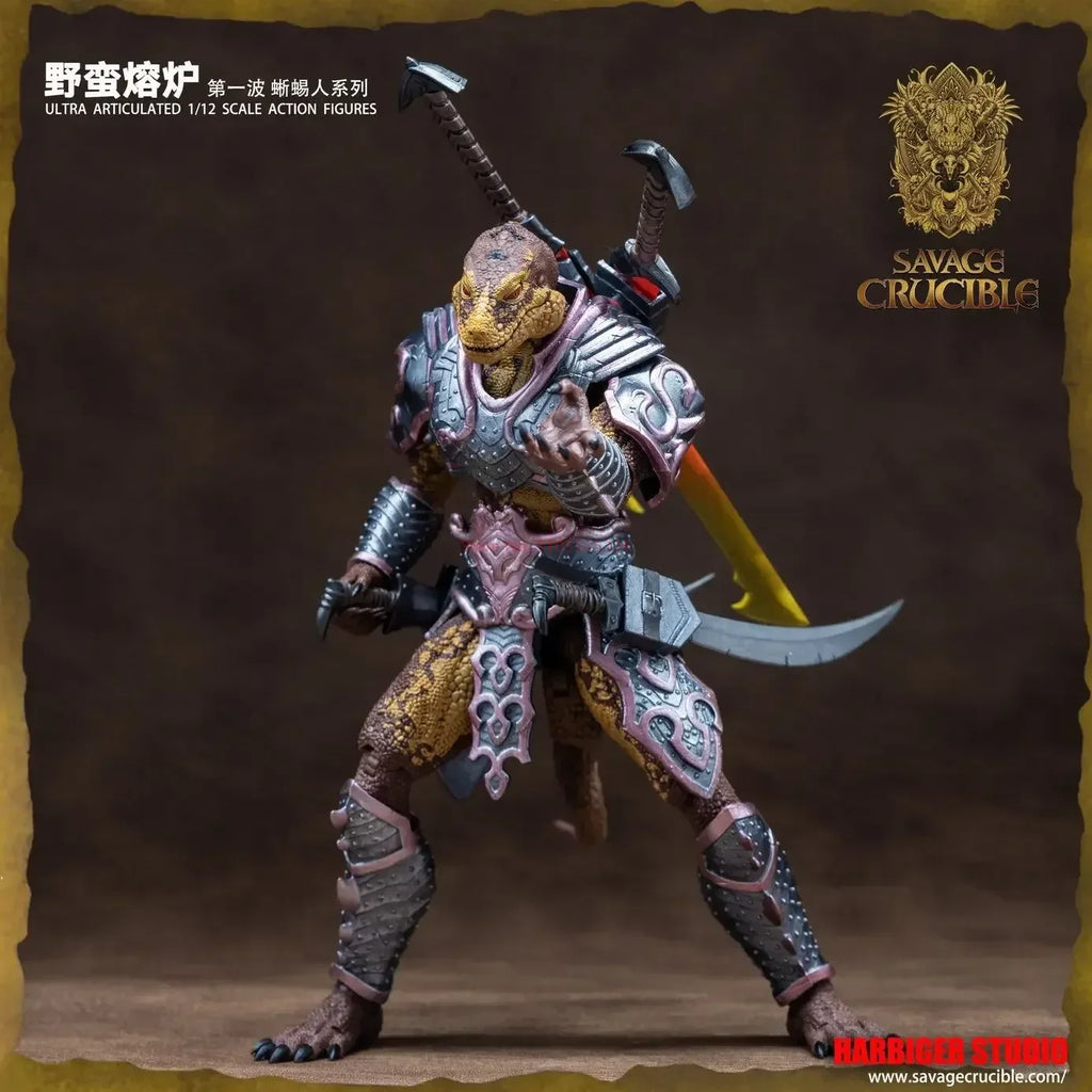 1/12 Anime Savage Crucible Figures Lizard Man Series Action Figure Pvc Models Statue Collection Toys Boy's Doll Ornament Gifts