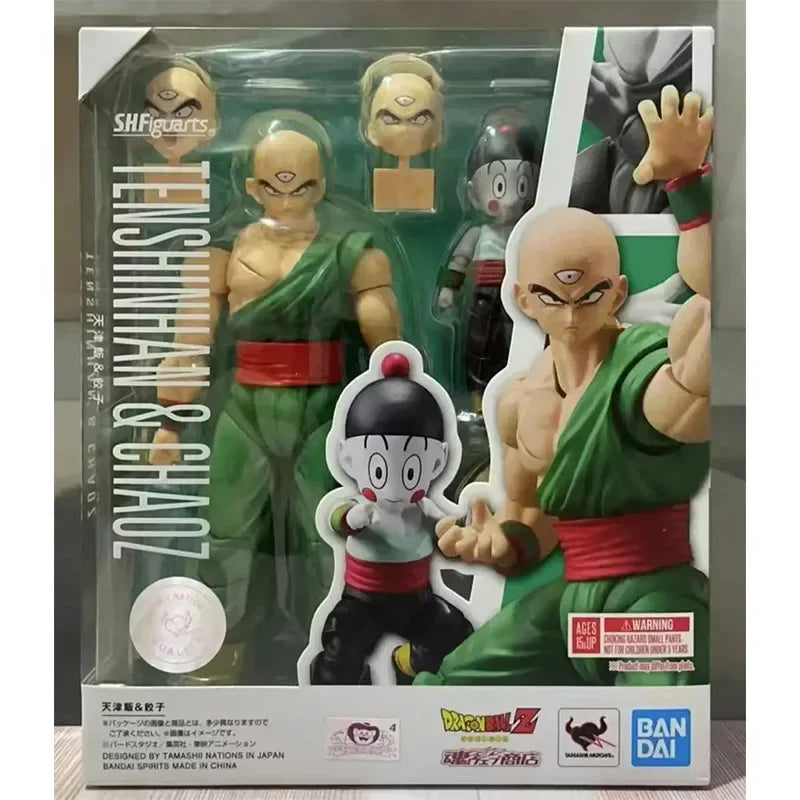 100% Original Bandai Shf Sh Figuarts Dragon Ball Tenshinhan Chaoz Action Figures Pvc Gift In Stock Classic Hobby Collectibles