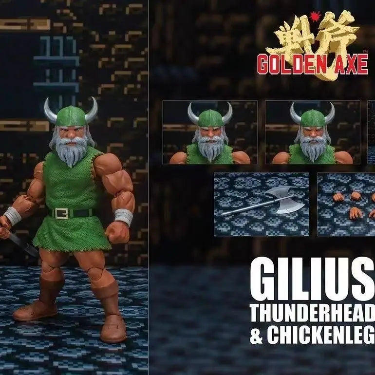 Storm Toys Collectibles 1/12 7inches Action Figure Golden Axe Gilius Thunderhead & Chickenleg Anime Model for Gift