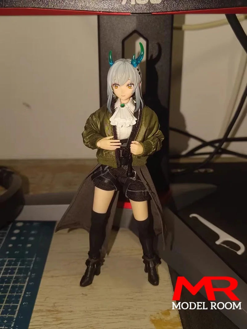 ATStory 1/12 Female Short T-shirt Zipper Jacket Clothes Model Fit 6'' SnailShell SHF ML Romankey Soldier Action Figure Body Doll