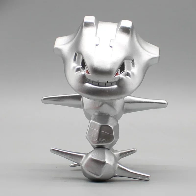10 cm Pokemon Steelix Actionfigur Anime Figuren Silber Evolution Kawaii Mini Puppe Modell Desktop Dekoration Kinder Sammlung Spielzeug