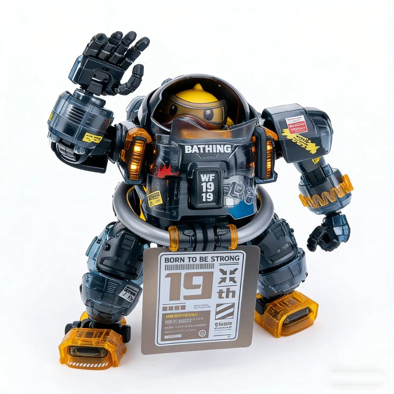B.Duck SPA Duck Black Warrior Limited Edition Mecha Model Kit Clear Armor Action Figures With Water Decals Assembly Toy Gifts