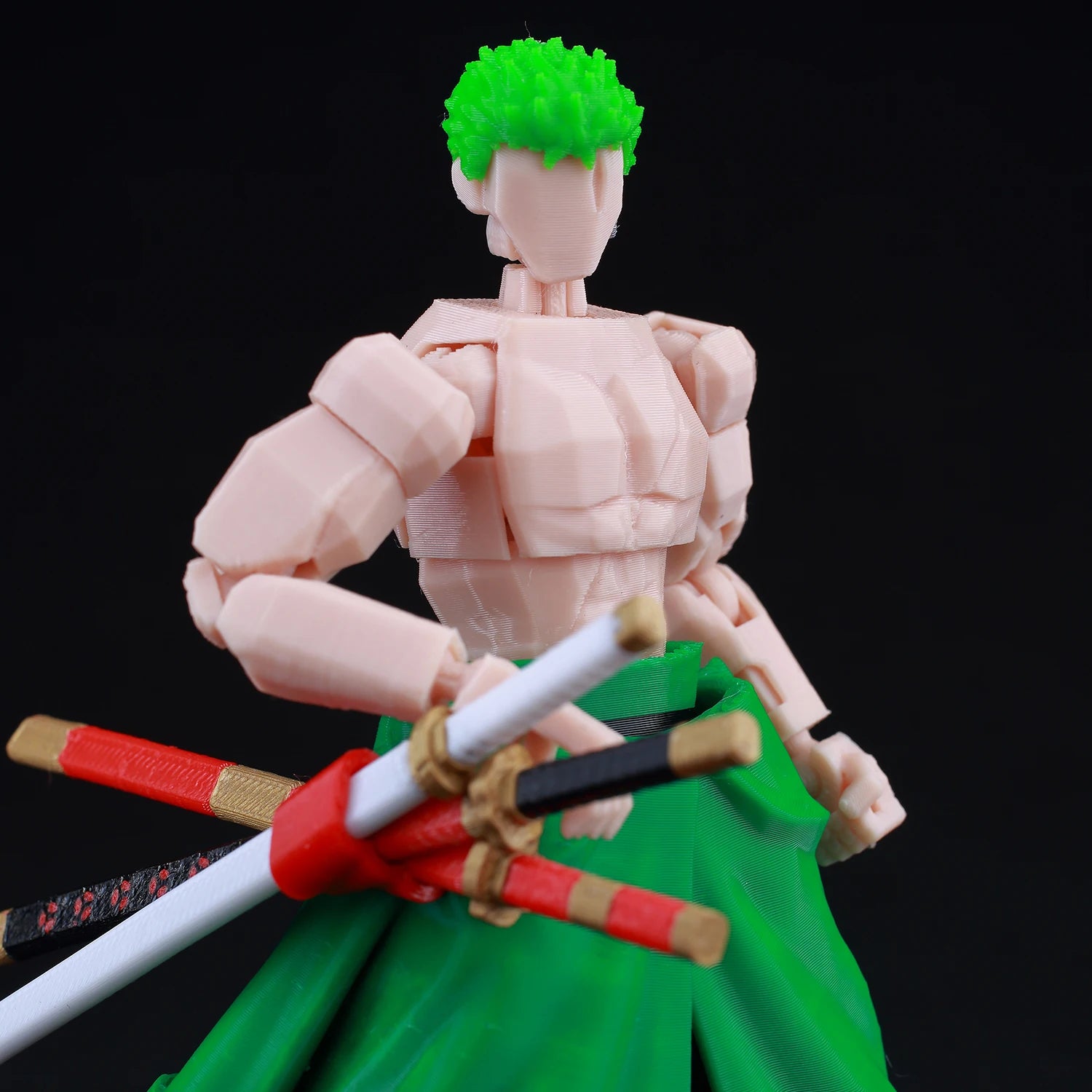 9L 3D Printed Roronoa Zoro One Piece Lucky Dummy 13 Movable Shapeshift Action Figures Mannequin Toys for Anime Lovers