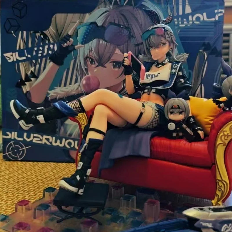 Hongkai: Star Rail Game Anime Figure Silver Wolf Action Figure Handmade Collection PVC Model Desktop Decoration Festival Gift