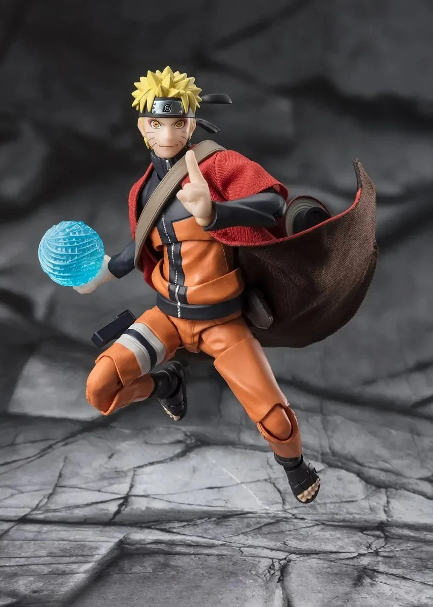 Original Bandai Naruto Figure S.H.Figuarts SHF Uzumaki Naruto Sage Action Model Toys Gift