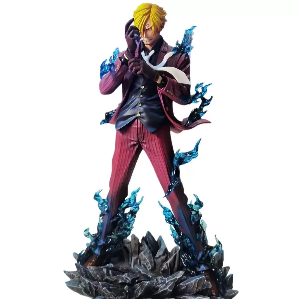 25cm/9.8inch Anime One Piece Figures Smoking Sanji Figurine Devil Foot Statue Pvc Collection Kids Toys Decoration Birthday Gifts