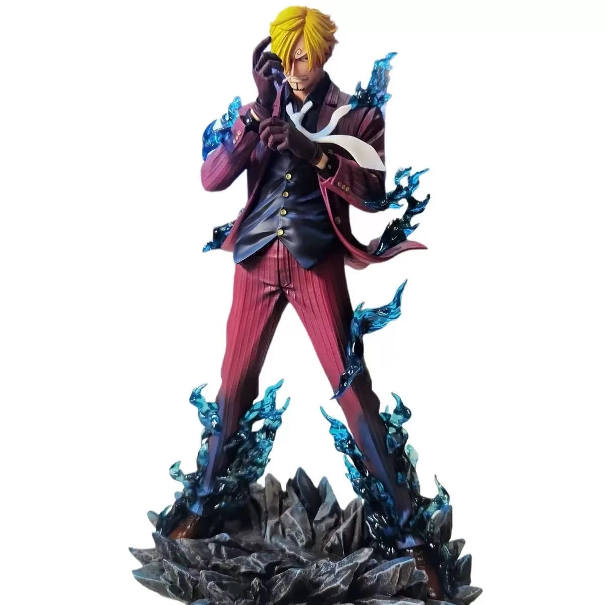 25cm/9.8inch Anime One Piece Figures Smoking Sanji Figurine Devil Foot Statue Pvc Collection Kids Toys Decoration Birthday Gifts