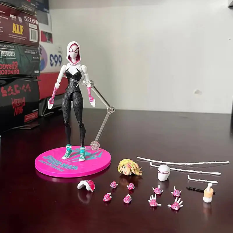 Super Gwen Action Figrue Spiderman Shf Spider-Gwen Gwen Stacy Into The Spider-Verse Figure Gwen Model Toys Collection Decorate