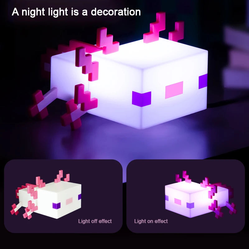 MC Game Salamander Lamp Five Color Toy Atmosphere Light Modes Lamp To Decorate Your Gaming Desk Or Night Stand Children's Gift