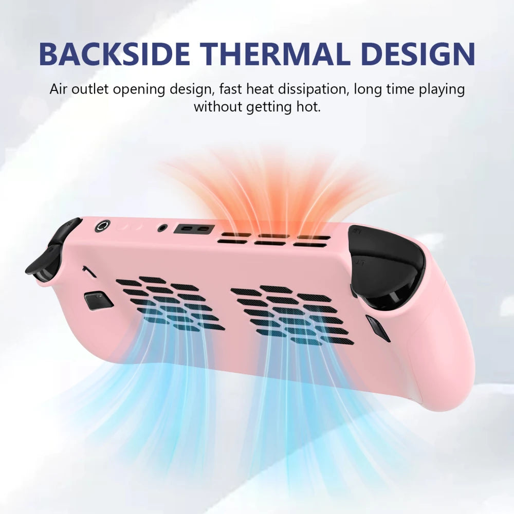 Silicone Case for Legion GO S Game Console Shockproof Anti-Drop Protective Cover Game Accessories Black White Pink