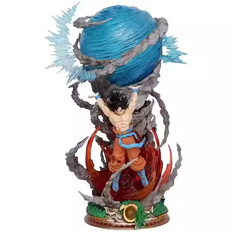 25cm Dragon Ball Z Son Goku Super Genki  Pvc Figure Luminous Led Statue Anime Collectible Perfect Gift Fans Display Shelf Decor