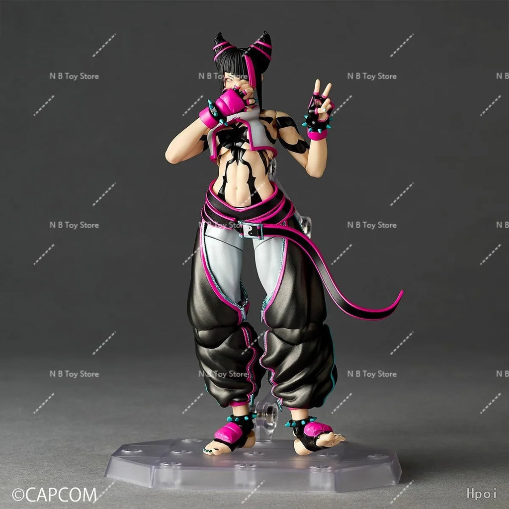 In Stock Kaiyodo Revoltech Amazing Yamaguchi Han Juri Street Fighter 6 Action Figure Toy Model Gift