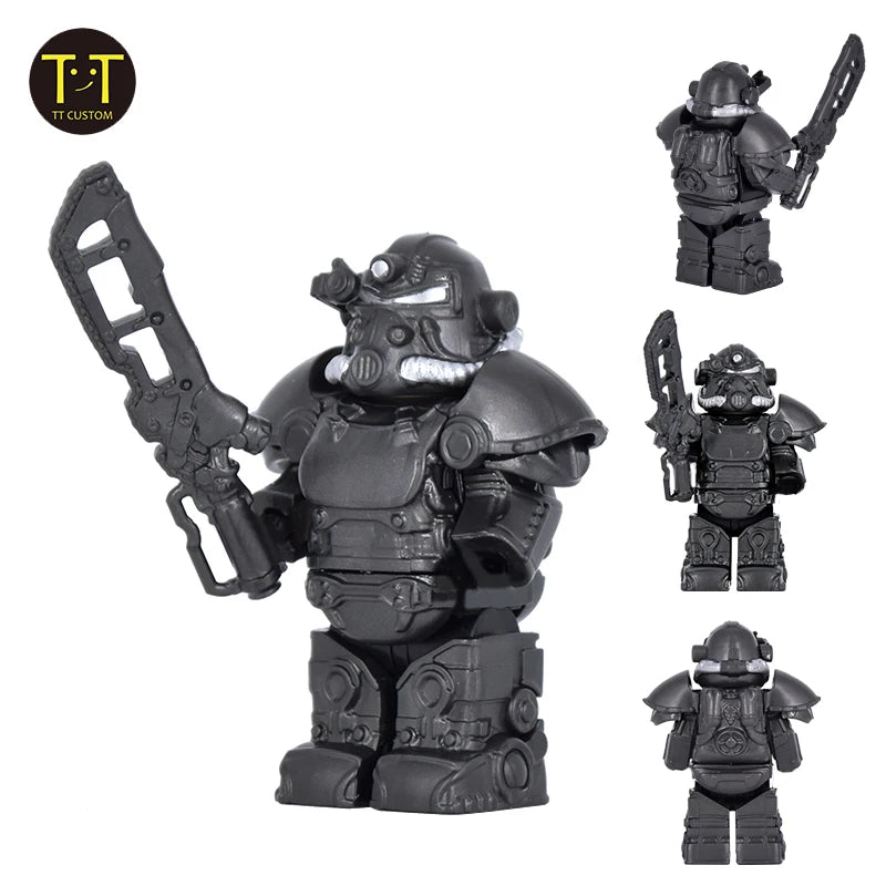 1PCS Military Soldiers Mini Anime Action fallouts Figures Weapons Robot Mecha Building Blocks Bricks DIY Toys for KIDS gift
