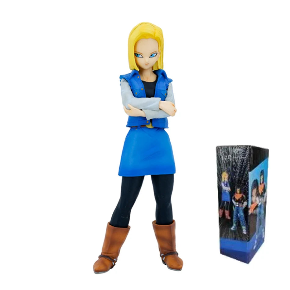 22 см аниме Dragon Ball Z Android 17 18 фигурка Android 18 PVC екшън фигурки колекция модели играчки за деца коледни подаръци
