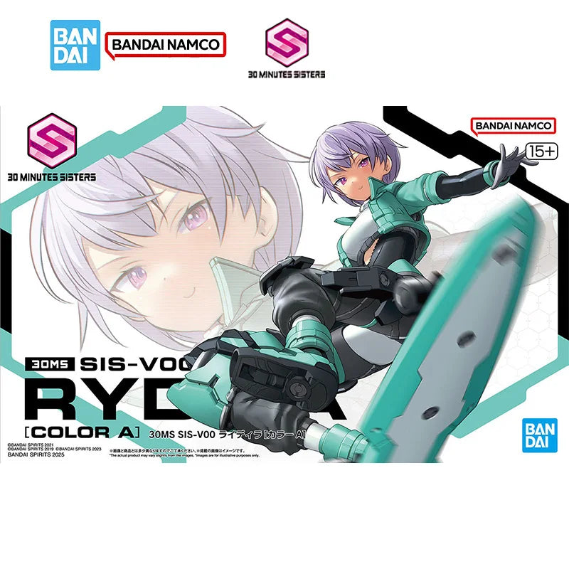 Bandai 30MS Genuine Model Kit 30MS SIS-V00 Rydira [Color A] Skateboard Clothing Action Figure Joints Movable Model Toys Gifts