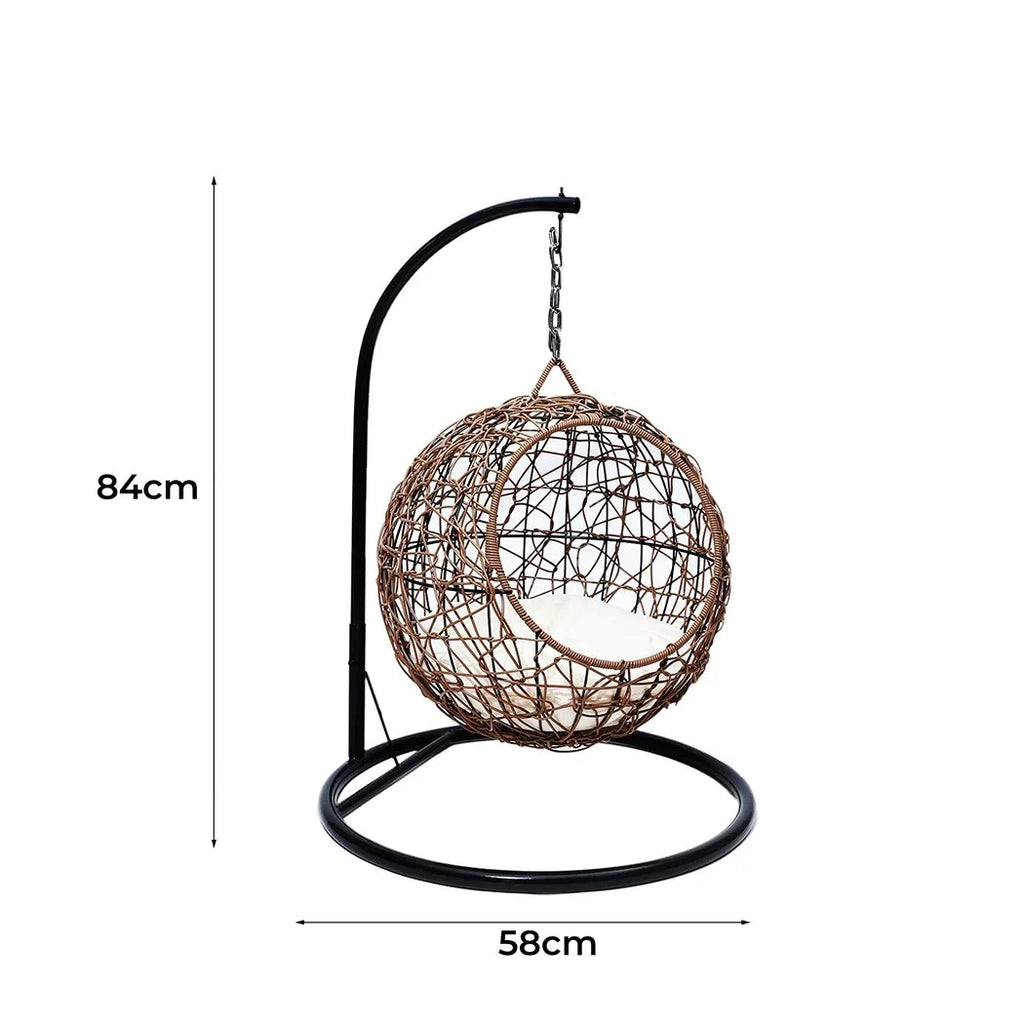 Cat Beds Hanging Chair Elevated Puppy Wicker Hanging Basket Swinging Egg Chair Pet Swing Basket