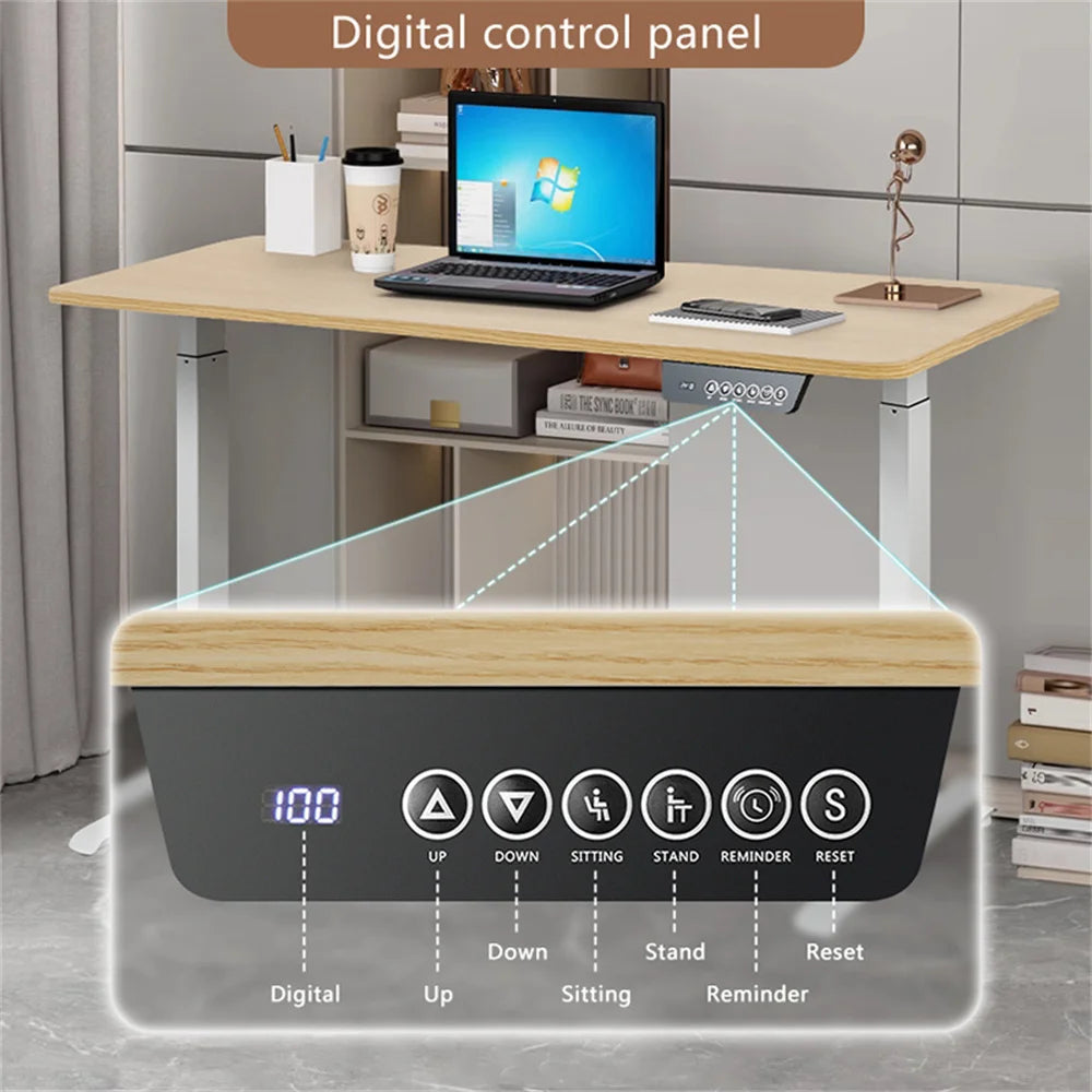 Height Adjustable Electric Standing Desk Sitting Desk Motion Desk For Home Office Protection Ergonomic Cervix Lower Spine