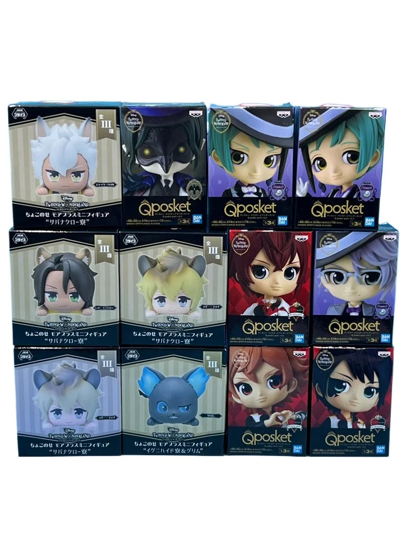 Q Posket Disney Twisted-Wonderland Collection Ornament Anime Action Figures Model Kids Toy