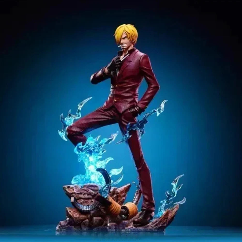 One Piece Gk Sanji Figures Sanji Luminous 27cm Anime Figure Statue Pvc Figurine Model Doll Decoration Collection Room Toys Gifts