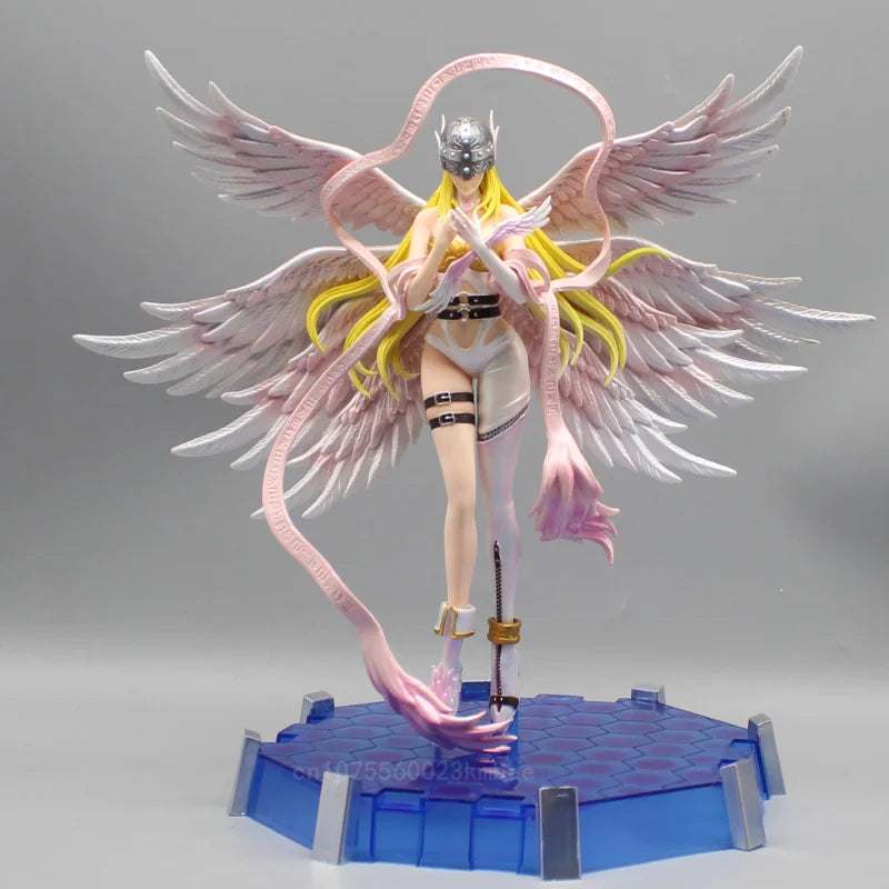 Digimon Anime Figuren Digital Monster Angewomon Figur Angemon Modell 28cm Statue Spielzeug Sammlung Desktop Dekoration Kinder Geschenk
