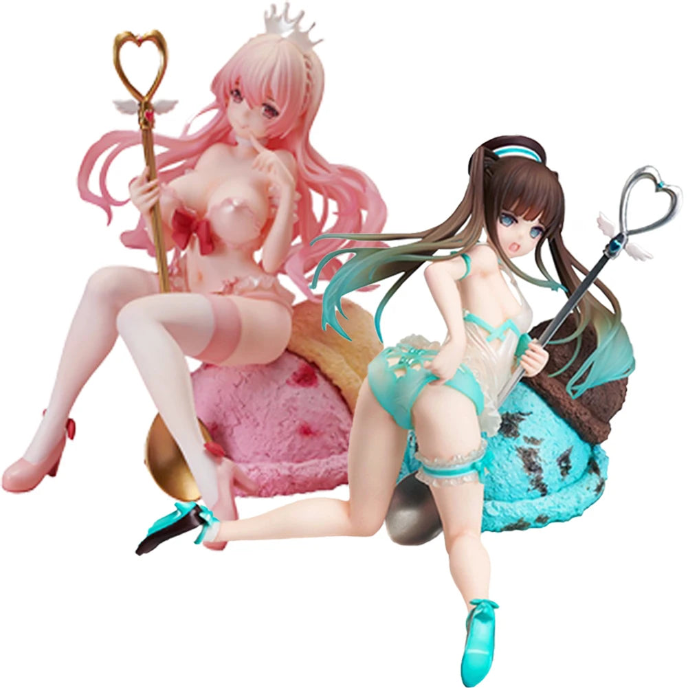Anime Tasting Girl Ichigo Milk Figure beauty girl Action Figure PVC model Choco Mint Figurine Collection toys birthday Gift 15cm
