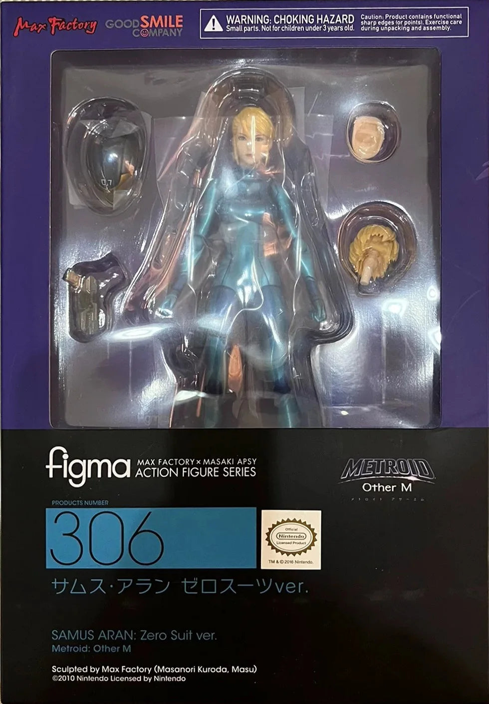 In stock GSC GSAS Max Factory Figma 306 133 Metroid Other M Samus Aran - Zero Suit ver. New Stock Figures Genuine Boxed Toy Gift