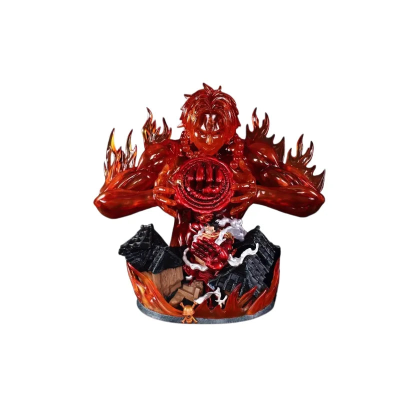 48 cm große ONE PIECE Anime-Figur Portgas D. Ace beschützt Ruffy, PVC-Modell, Szene-Statue, Schreibtischdekoration, Geschenk, Spielzeug