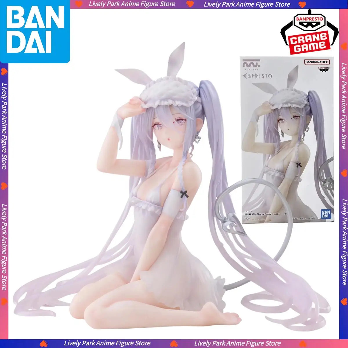 BANDAI Original Boxed Rurudo ESPRESTO-Sleepy Bunny Eve Action Figures Girl Model Toys Besktop Decorate Collection Birthday Gifts