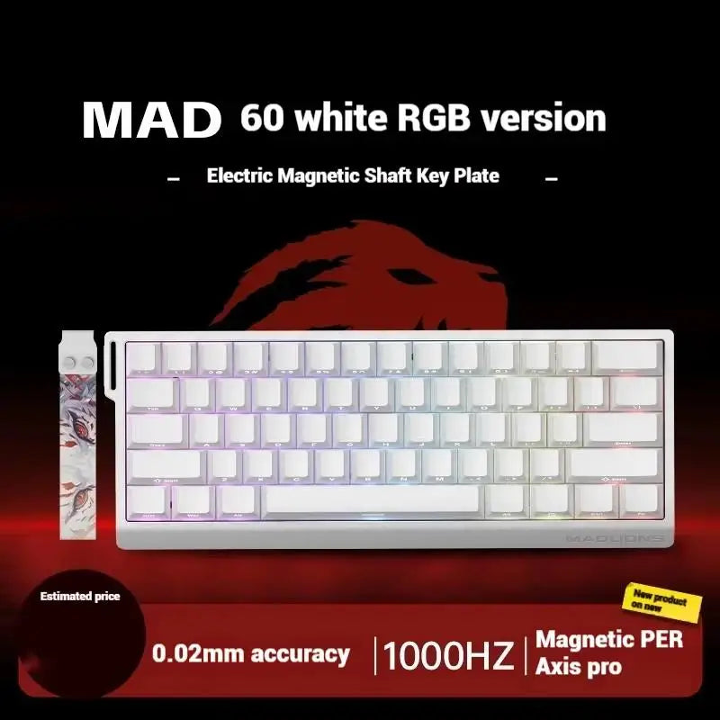 Mad 60he Mad 68he Жична механична клавиатура за игри с магнитен превключвател RT 0.02mm 0.04mm 8K Polling Rate RGB Hotswap клавиатура