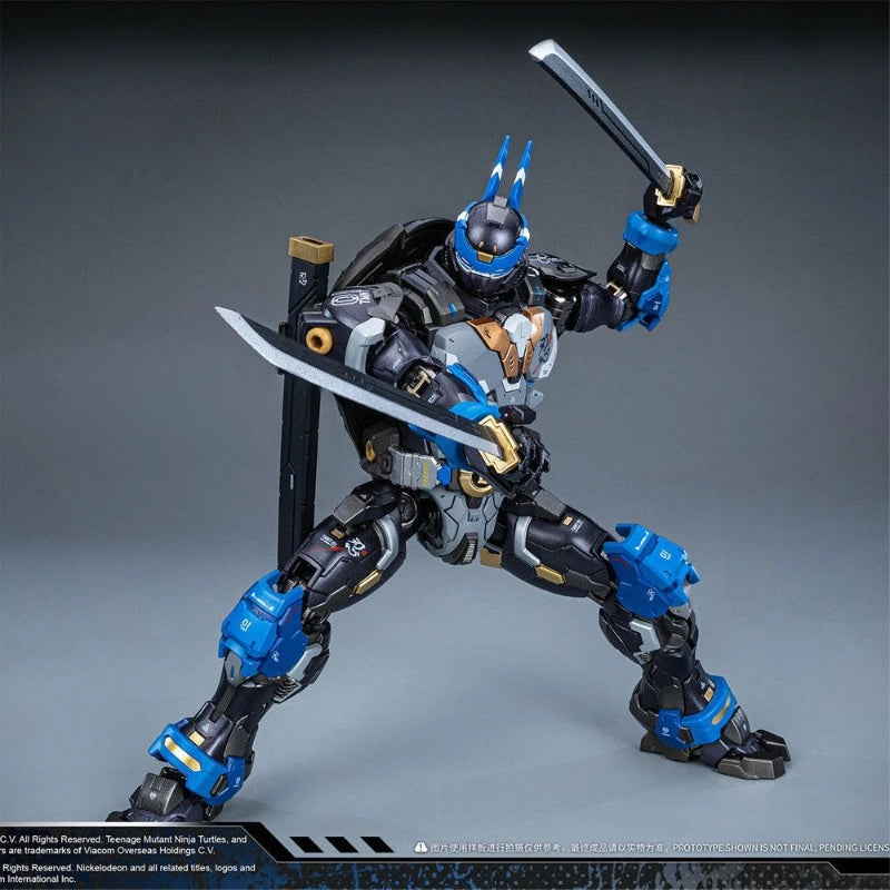 In stock HEATBOYS Alloy Mecha Ninja Turtles Leonardo 40th Anniversary Edition Ambush Night Tournament Moving Model