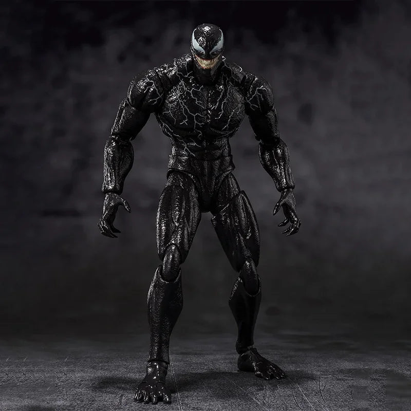 Original box Bandai SHF In shock MARVEL VENOM THE LAST DANCE Figure Finished Model kit  Anime full Action Toy Gift for kids set