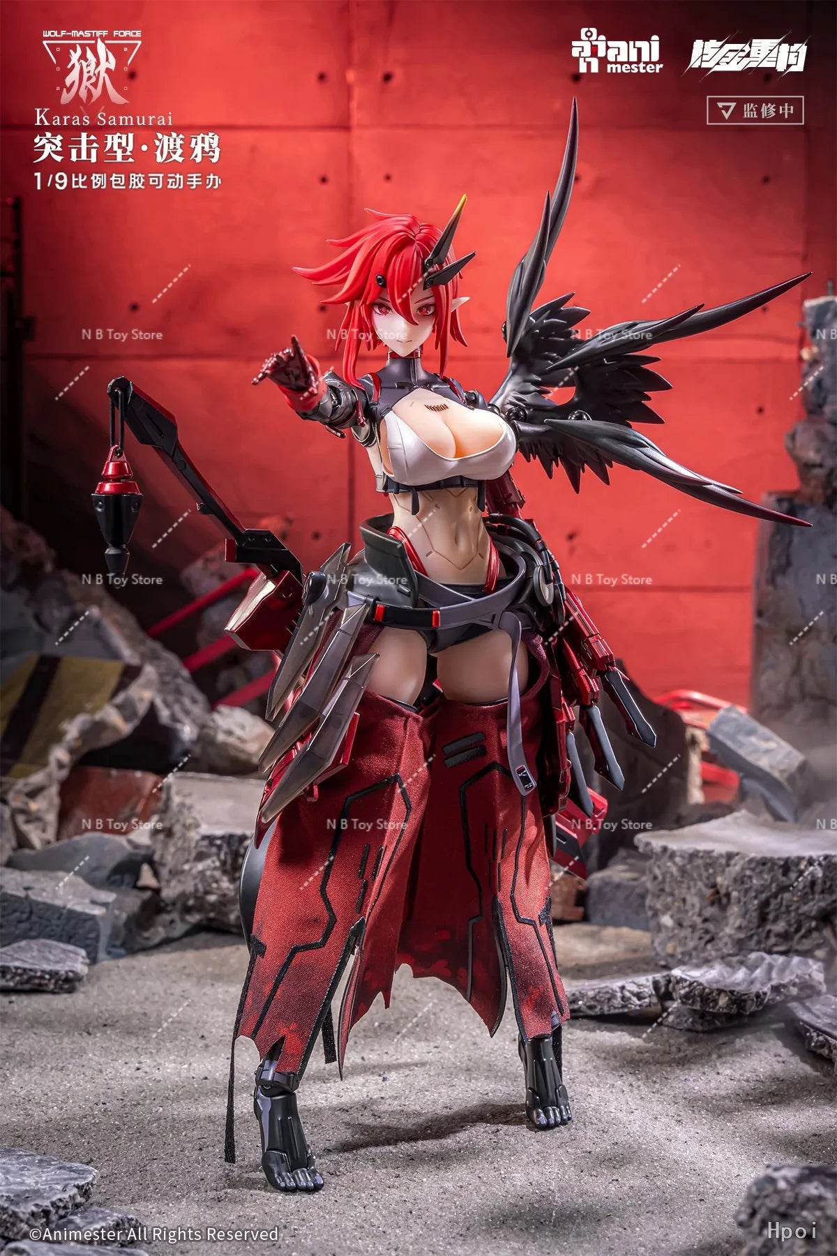 In Stock Animester Nuclear Gold Reconstruction 1/9 Wolf-Mastiff Force Karas Samurai Sexy Girl Doll Anime Figures Toys Models PVC